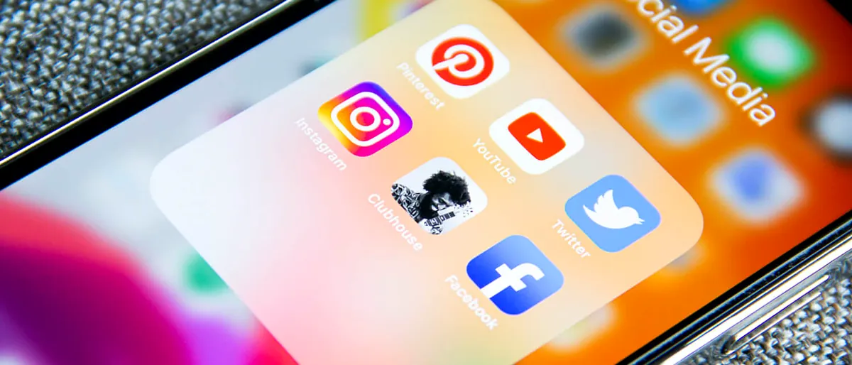 Social media apps on a phone