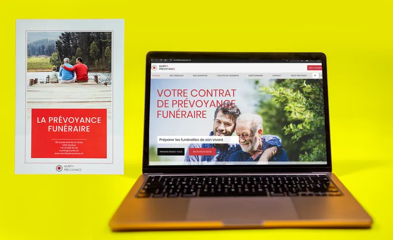Murith Prévoyance website and brochure