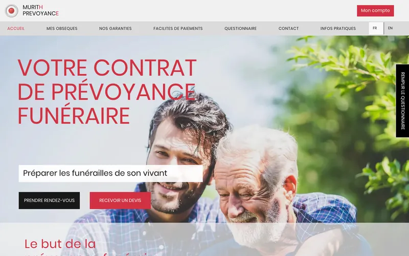 Murith Prévoyance website home page